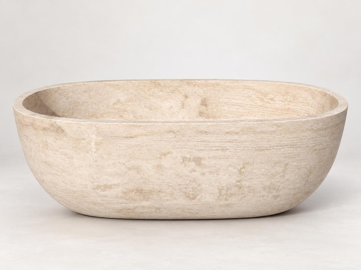Traverten Oval Küvet