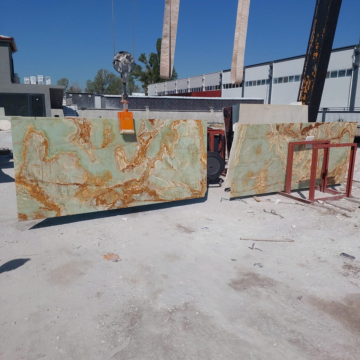Green Onyx Floating TV Console