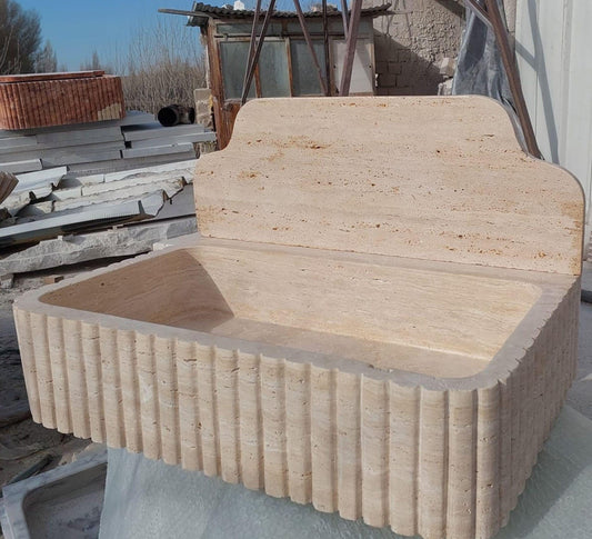 Natural Travertine Wall Mount Sink