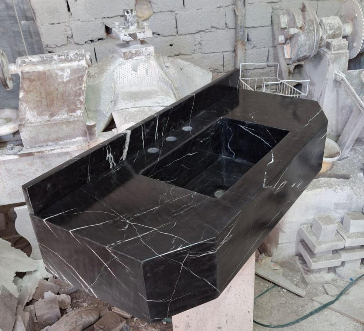 Nero Marquina Floating Vanity
