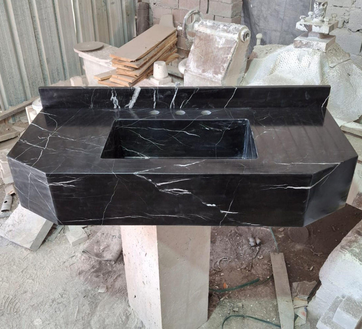Nero Marquina Floating Vanity