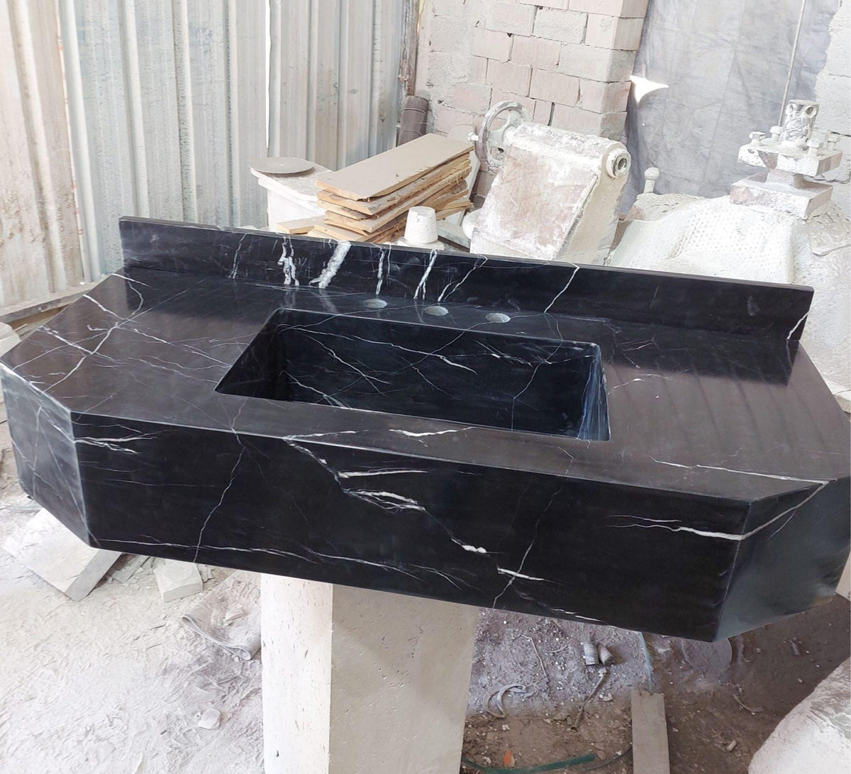 Nero Marquina Floating Vanity