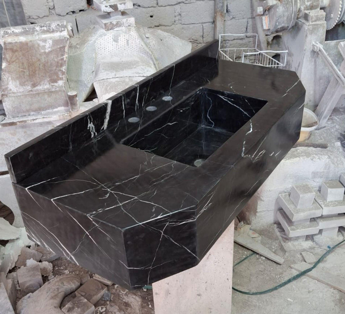 Nero Marquina Floating Vanity