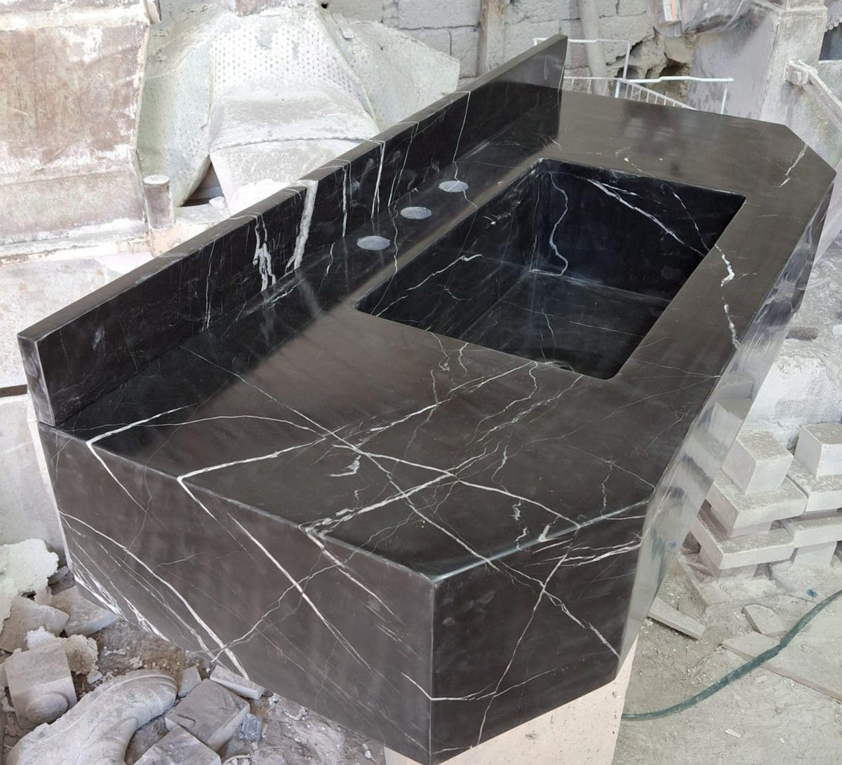 Nero Marquina Floating Vanity