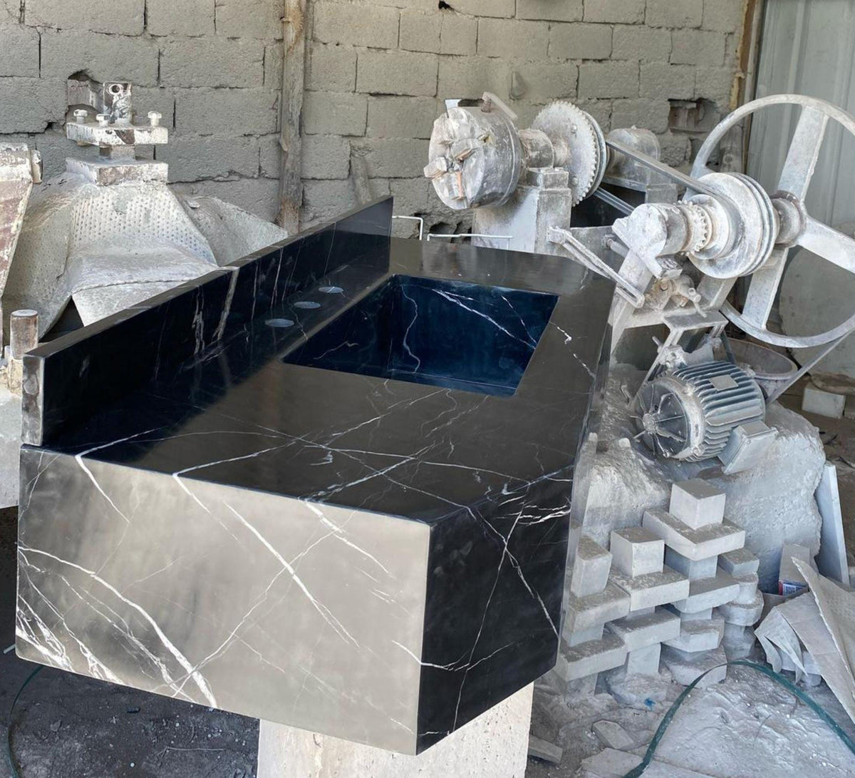 Nero Marquina Floating Vanity