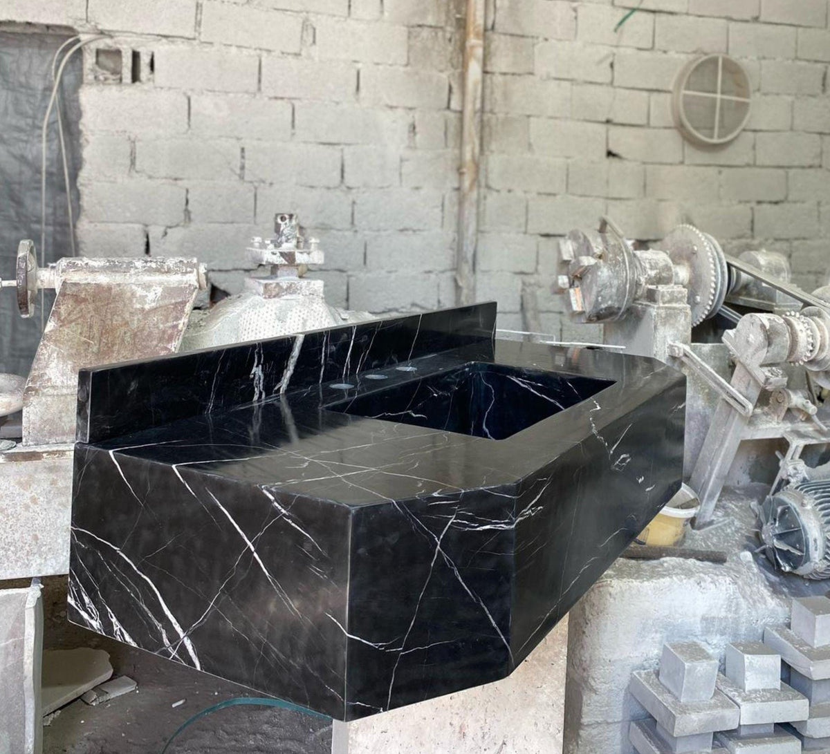 Nero Marquina Floating Vanity