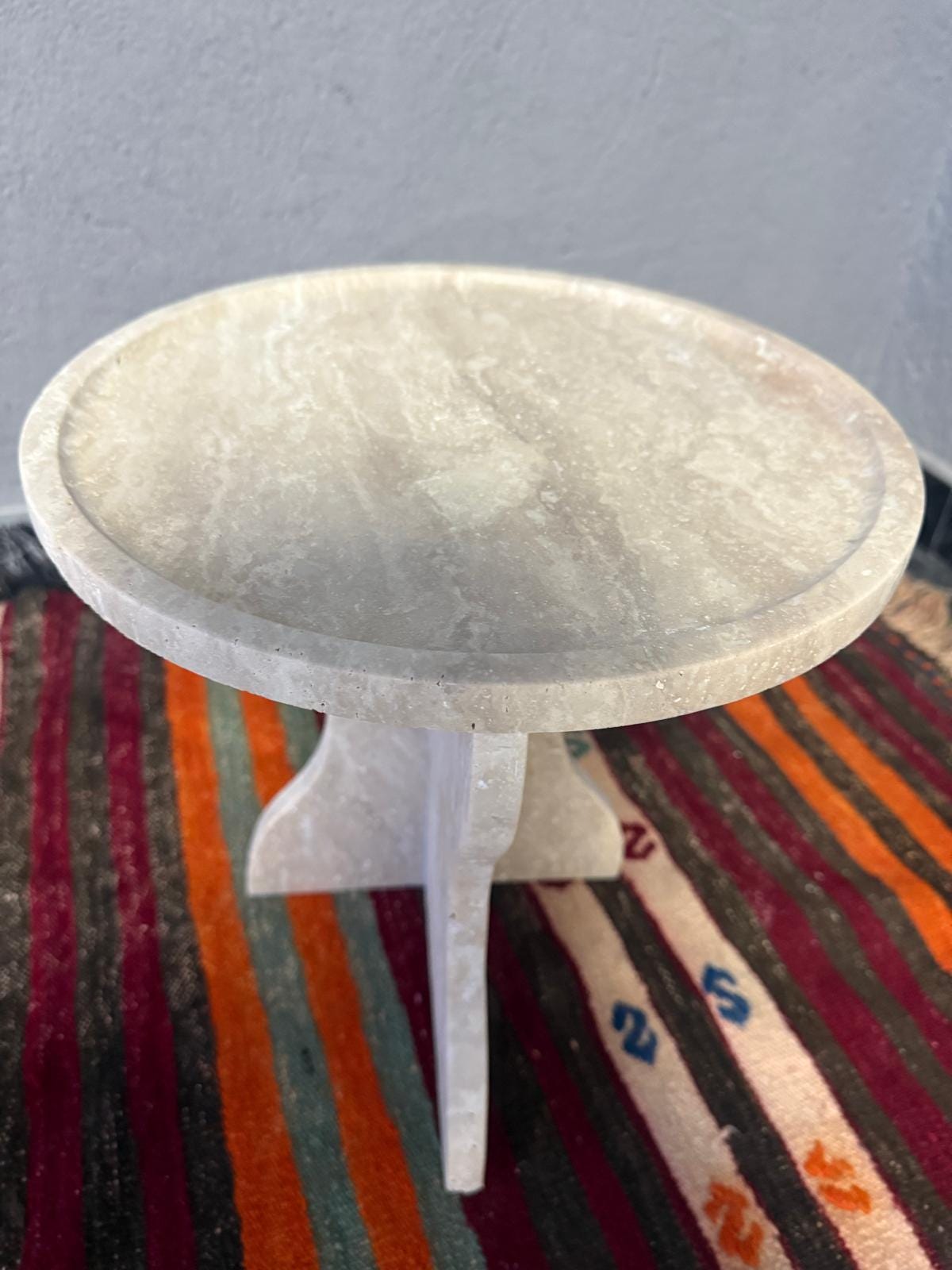 Travertine Cube Side Table