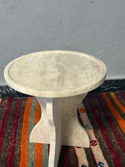 Travertine Stone Side Table