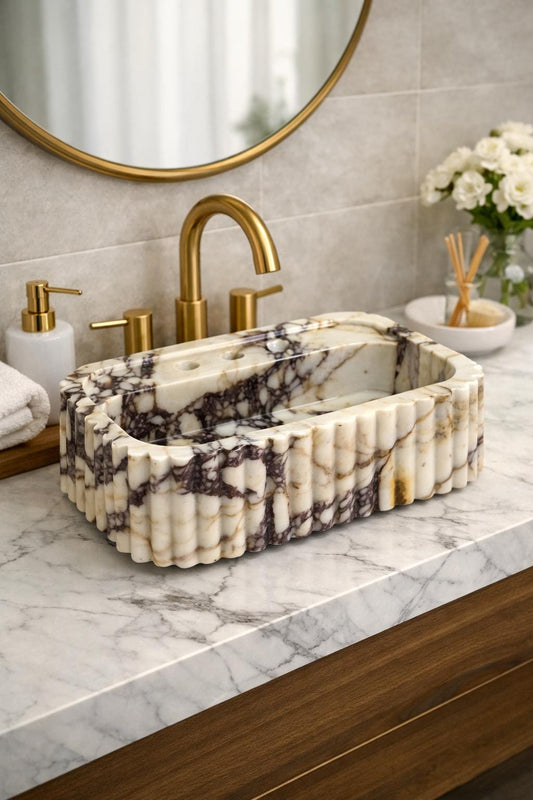 Calacatta Viola Marble Sink