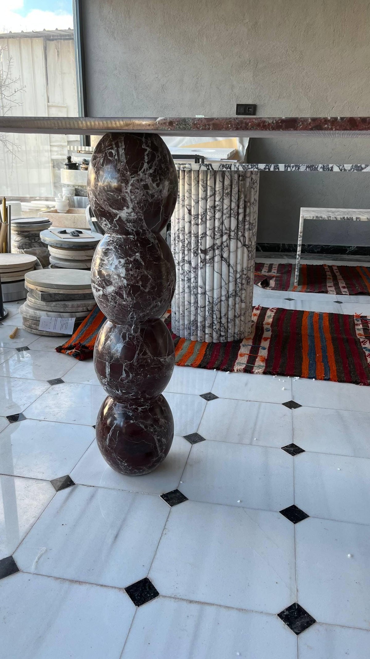 Rosso Levanto Sphere Console