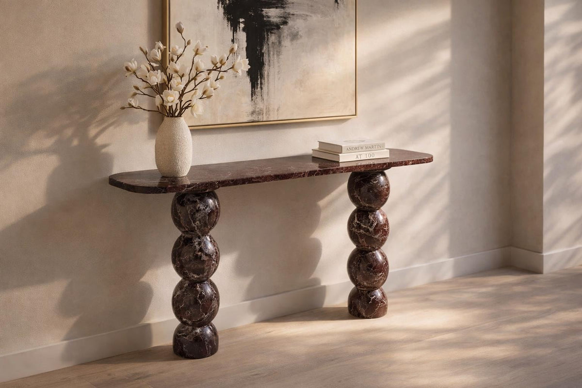 Rosso Levanto Sphere Console