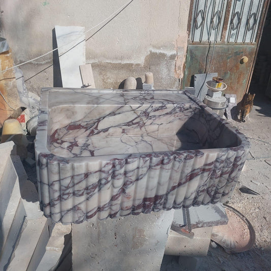 Calacatta Viyola Marble Vessel Sink