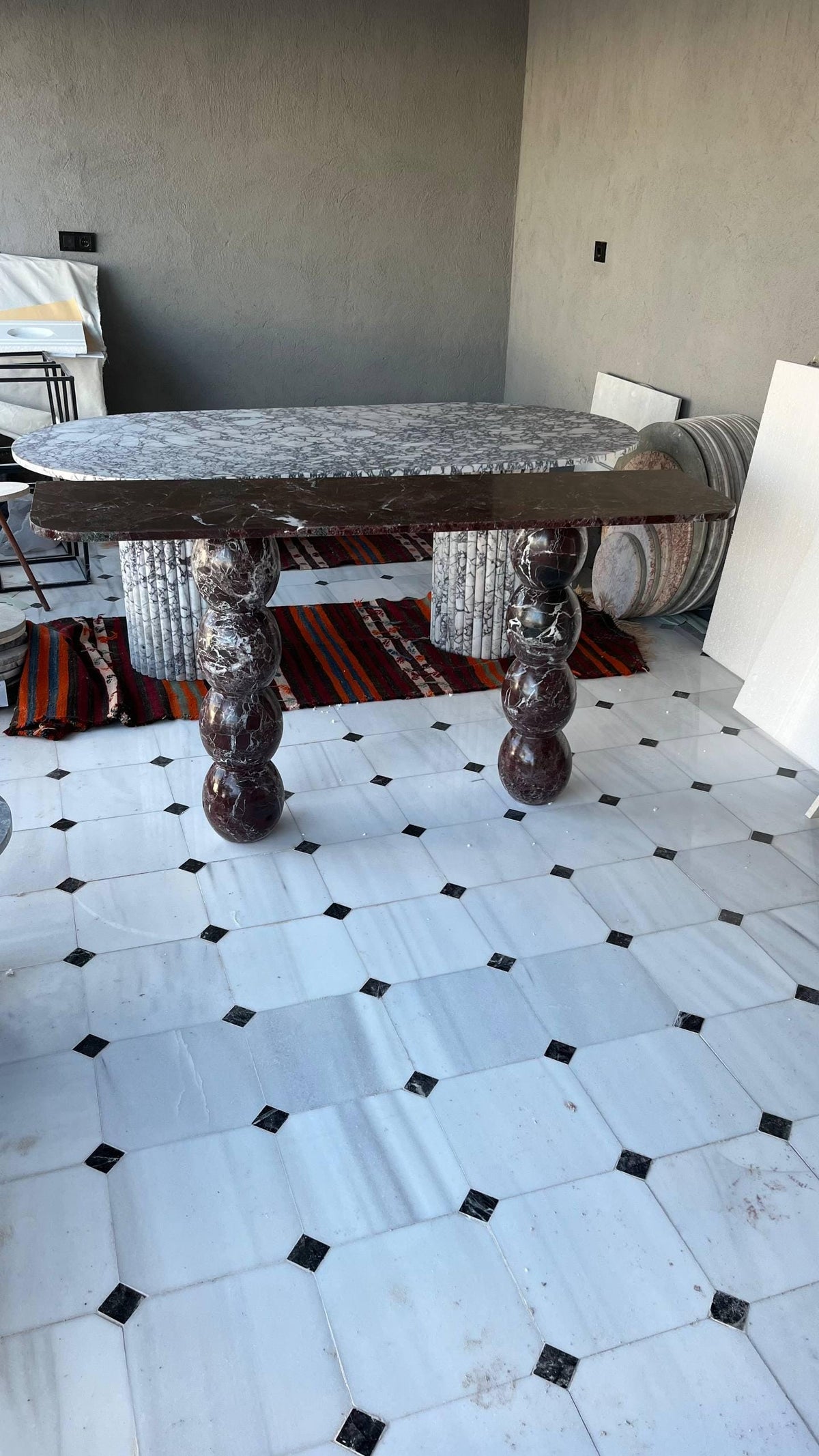 Rosso Levanto Sphere Console