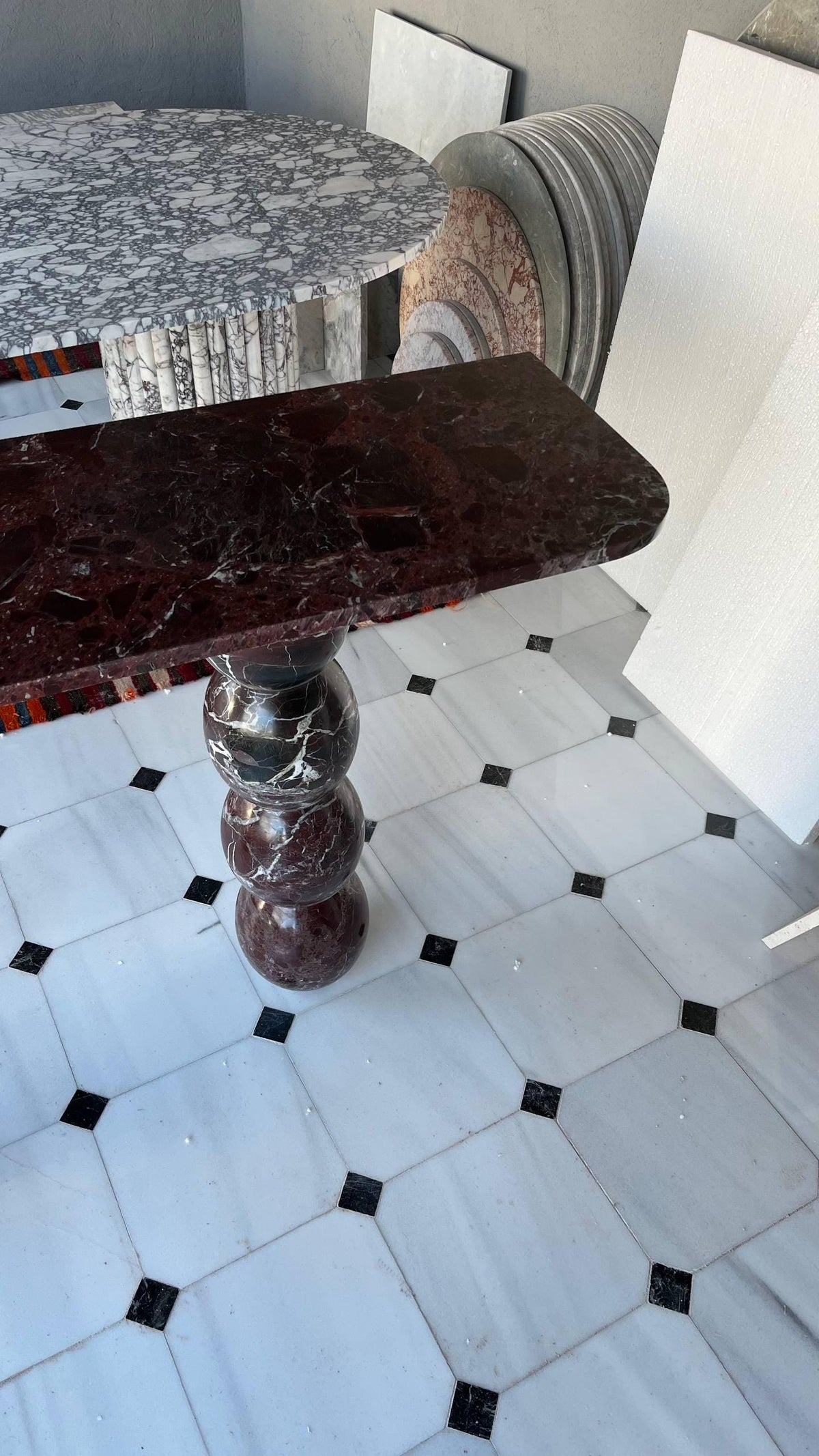 Rosso Levanto Sphere Console