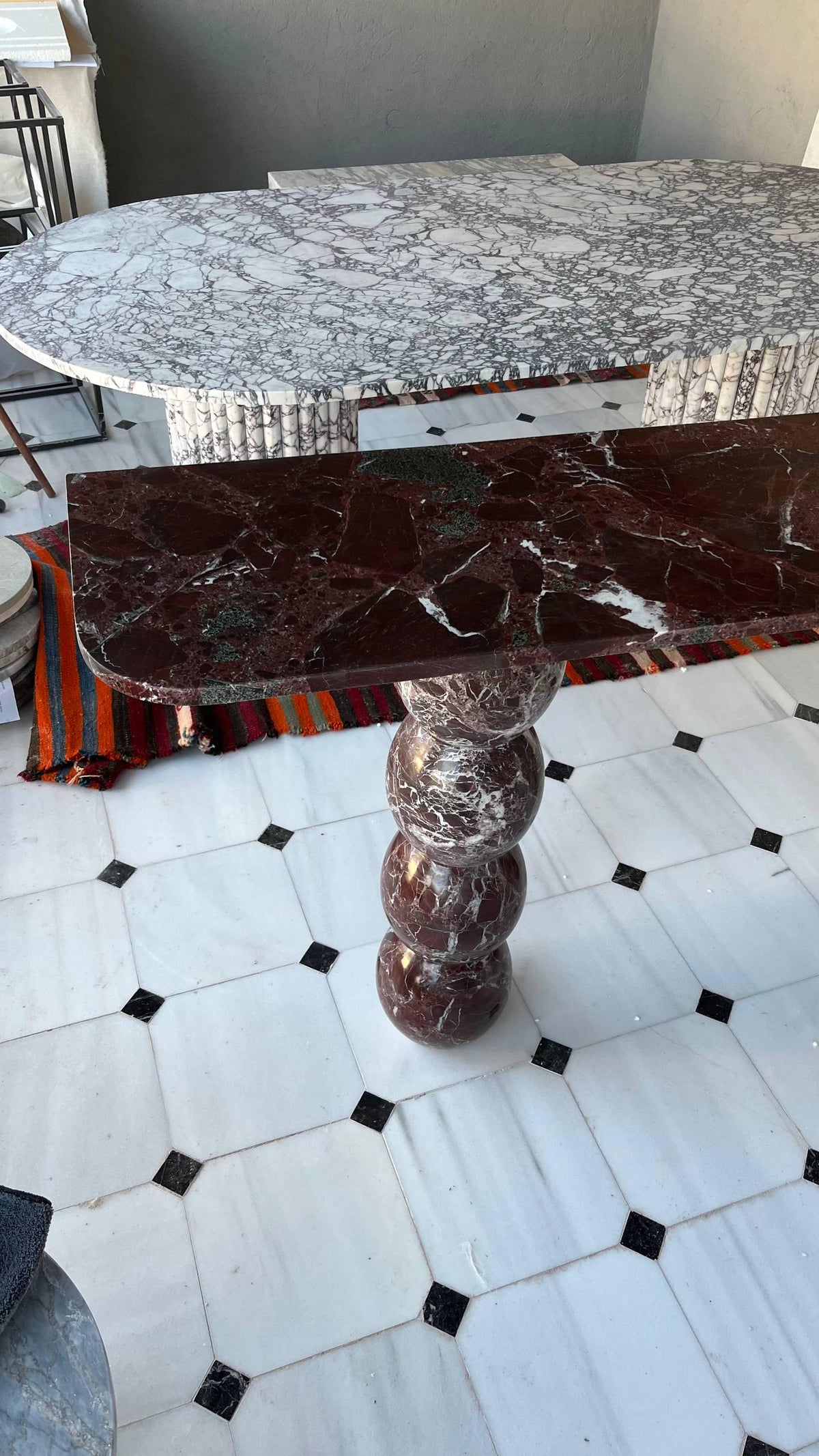 Rosso Levanto Sphere Console
