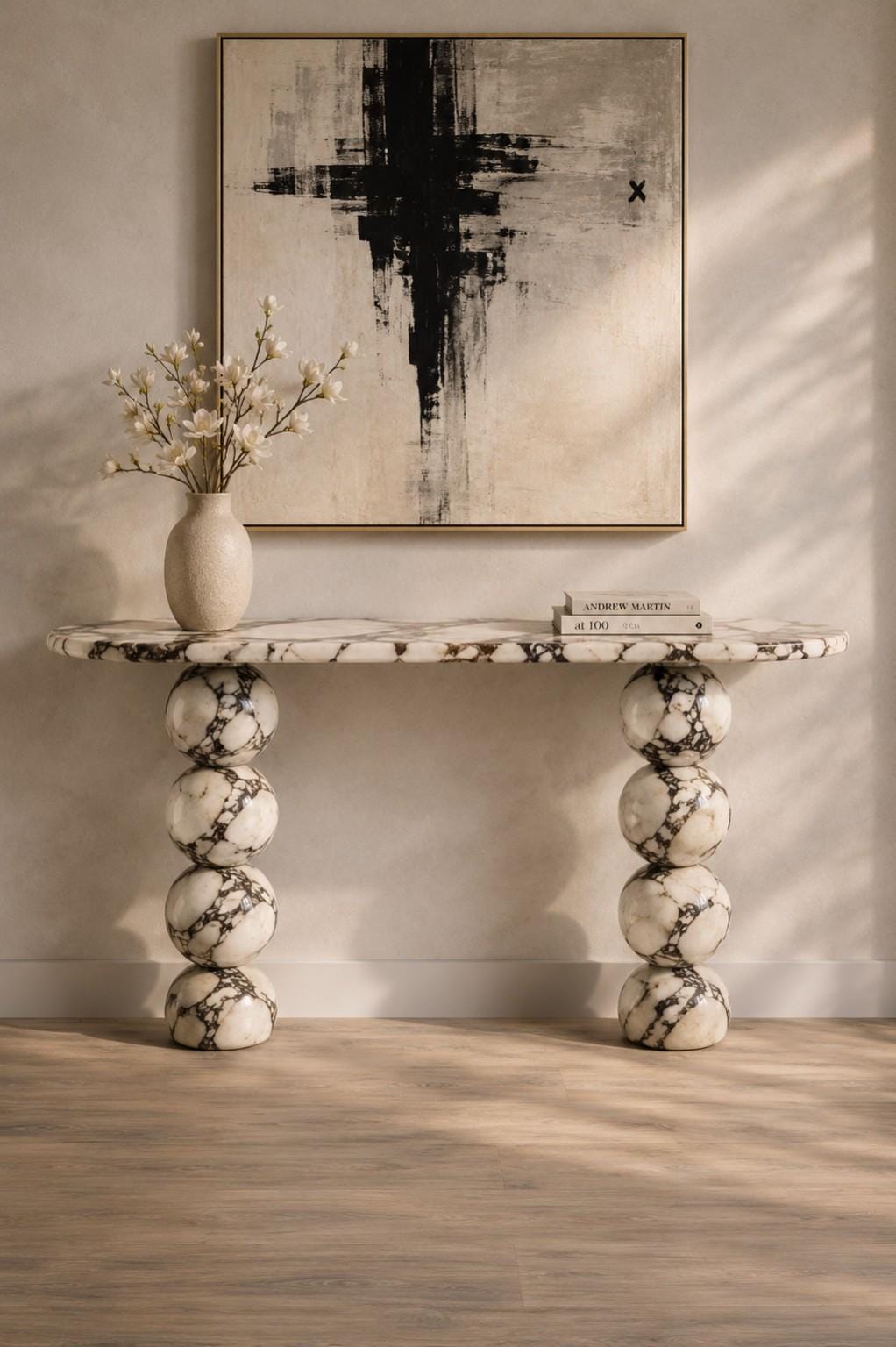 Calacatta Viola Marble Console Table