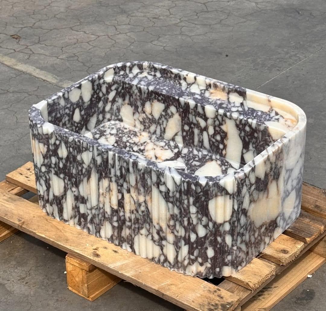 Calacatta Viola Marble Farmhouse Sink