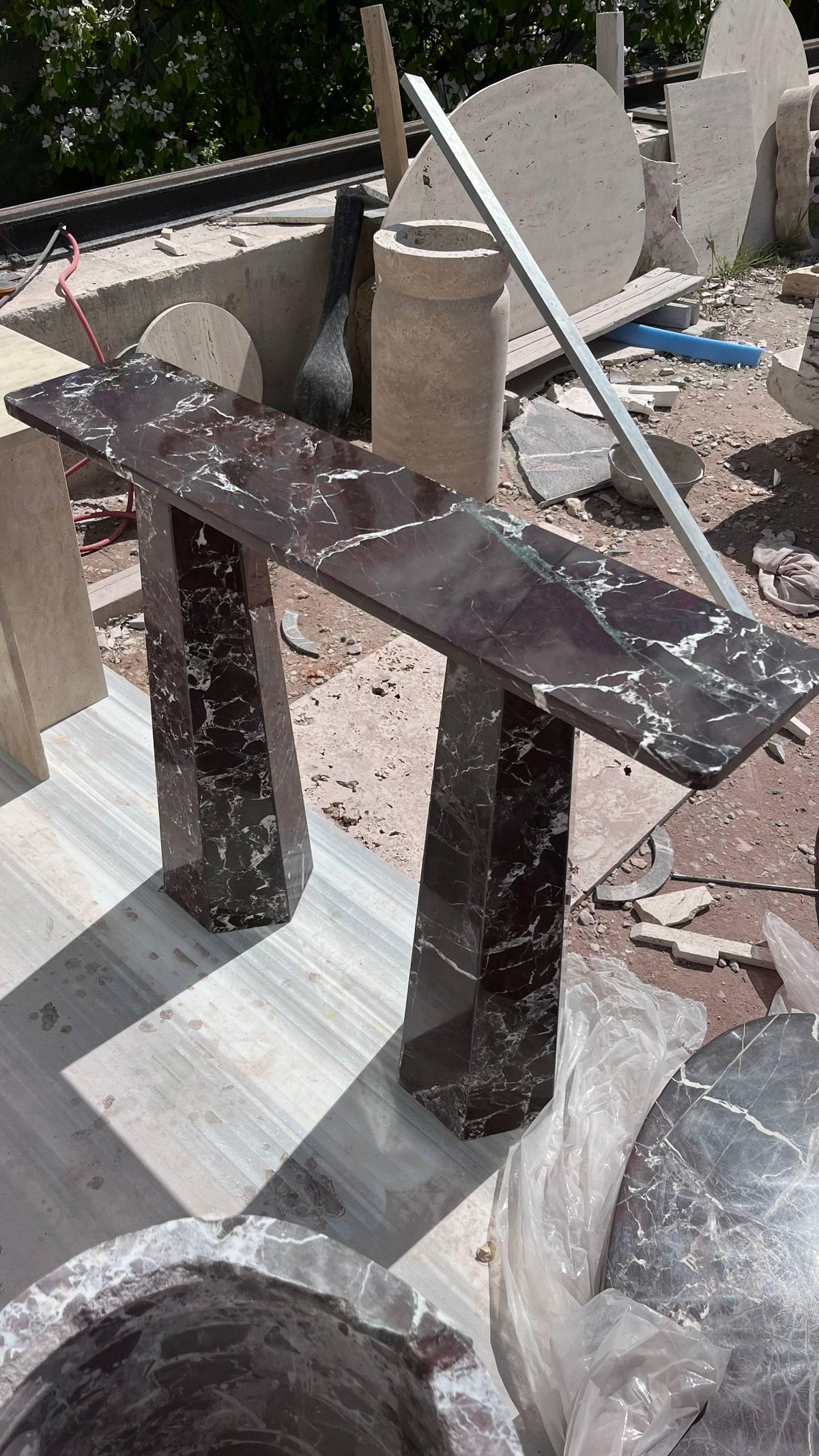 Marble Console Table, 110 cm