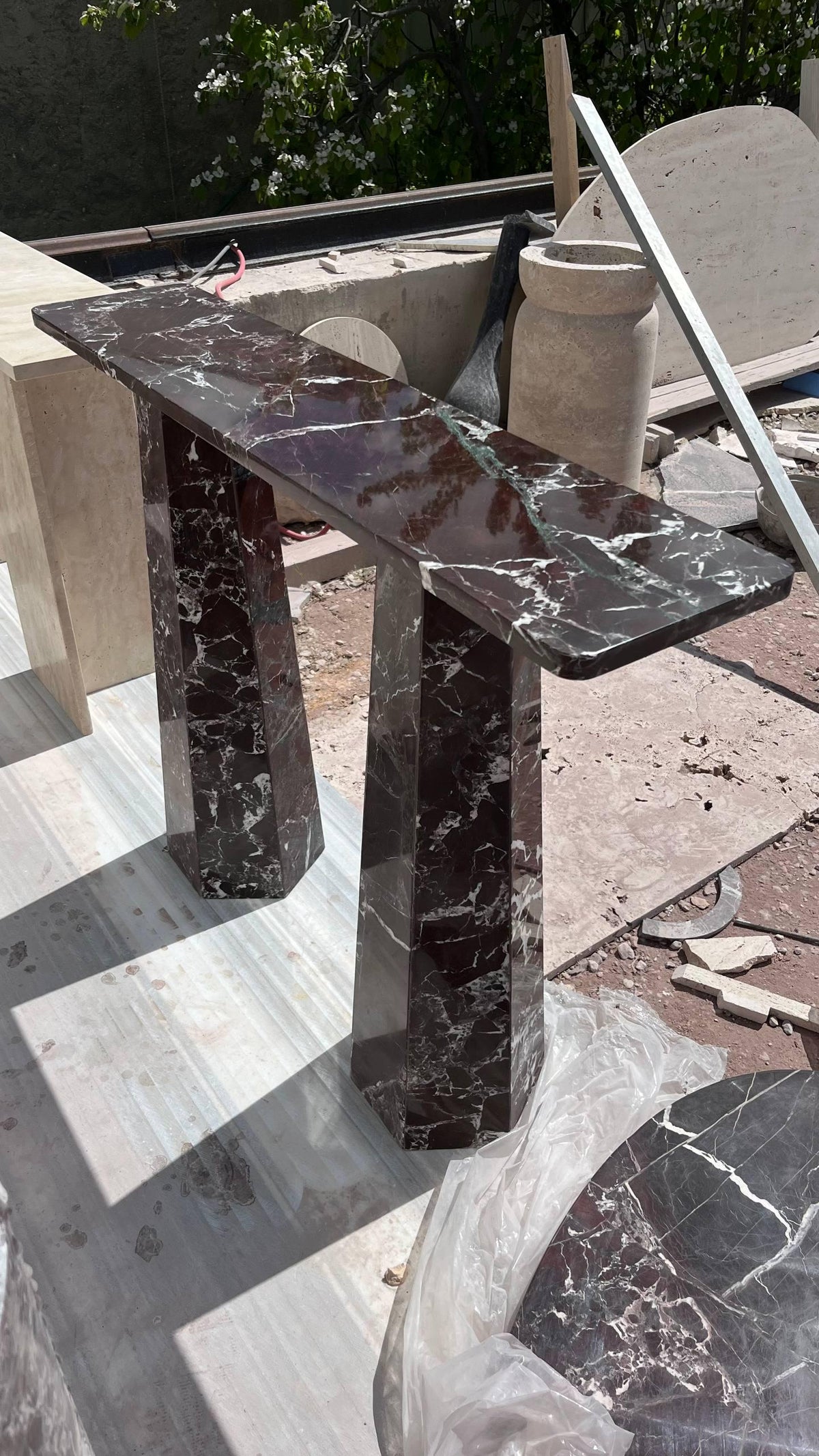 Marble Console Table, 110 cm