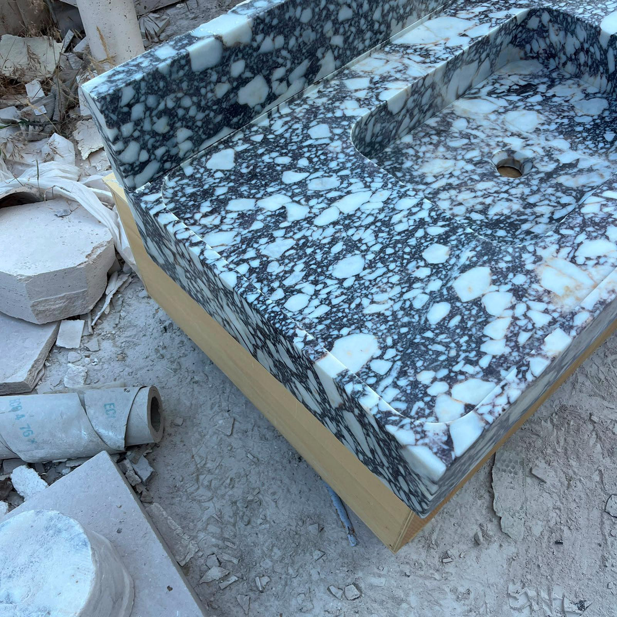 Calacatta Viola Double Vanity Top, 60 in