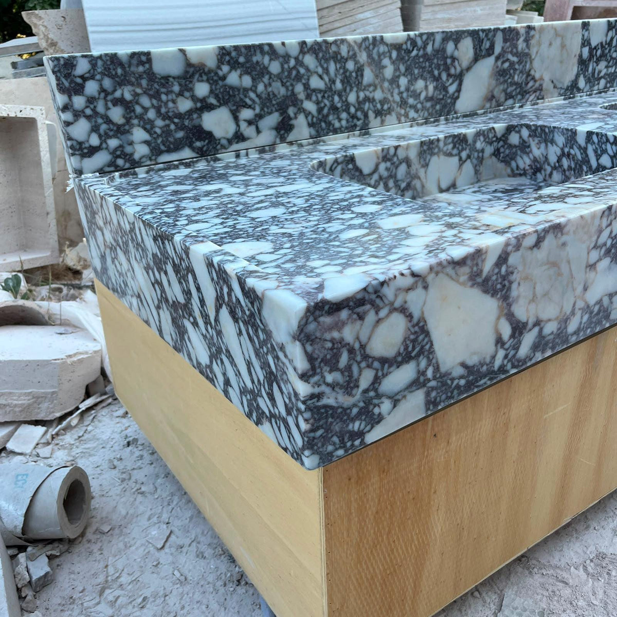 Calacatta Viola Double Vanity Top, 60 in