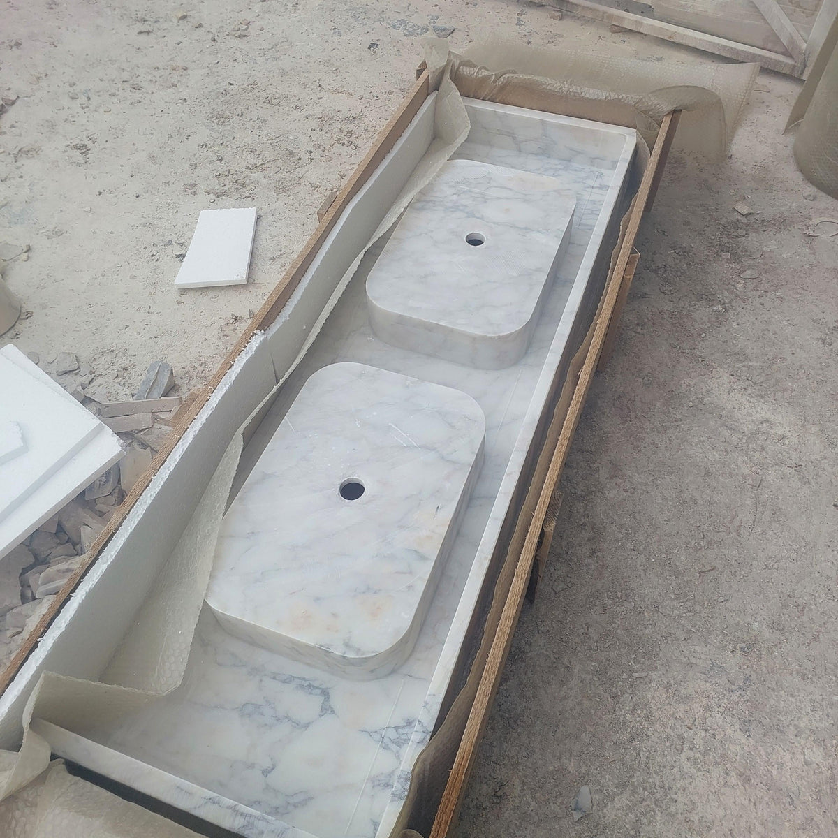 Calacatta Viola Double Vanity Top, 60 in