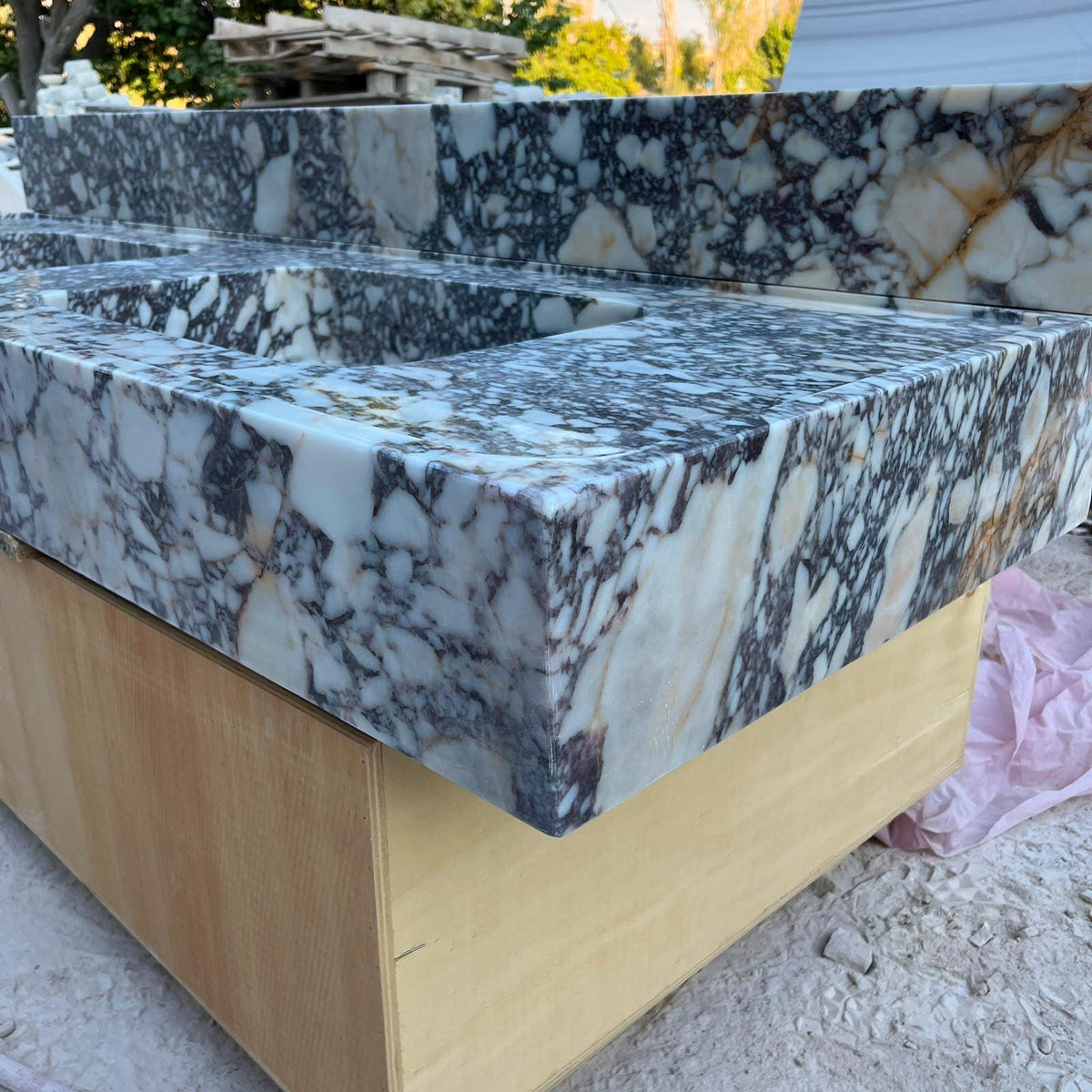 Calacatta Viola Double Vanity Top, 60 in