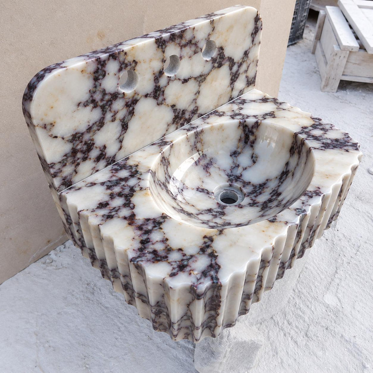 Luxury Calacatta Viola Marble Sink