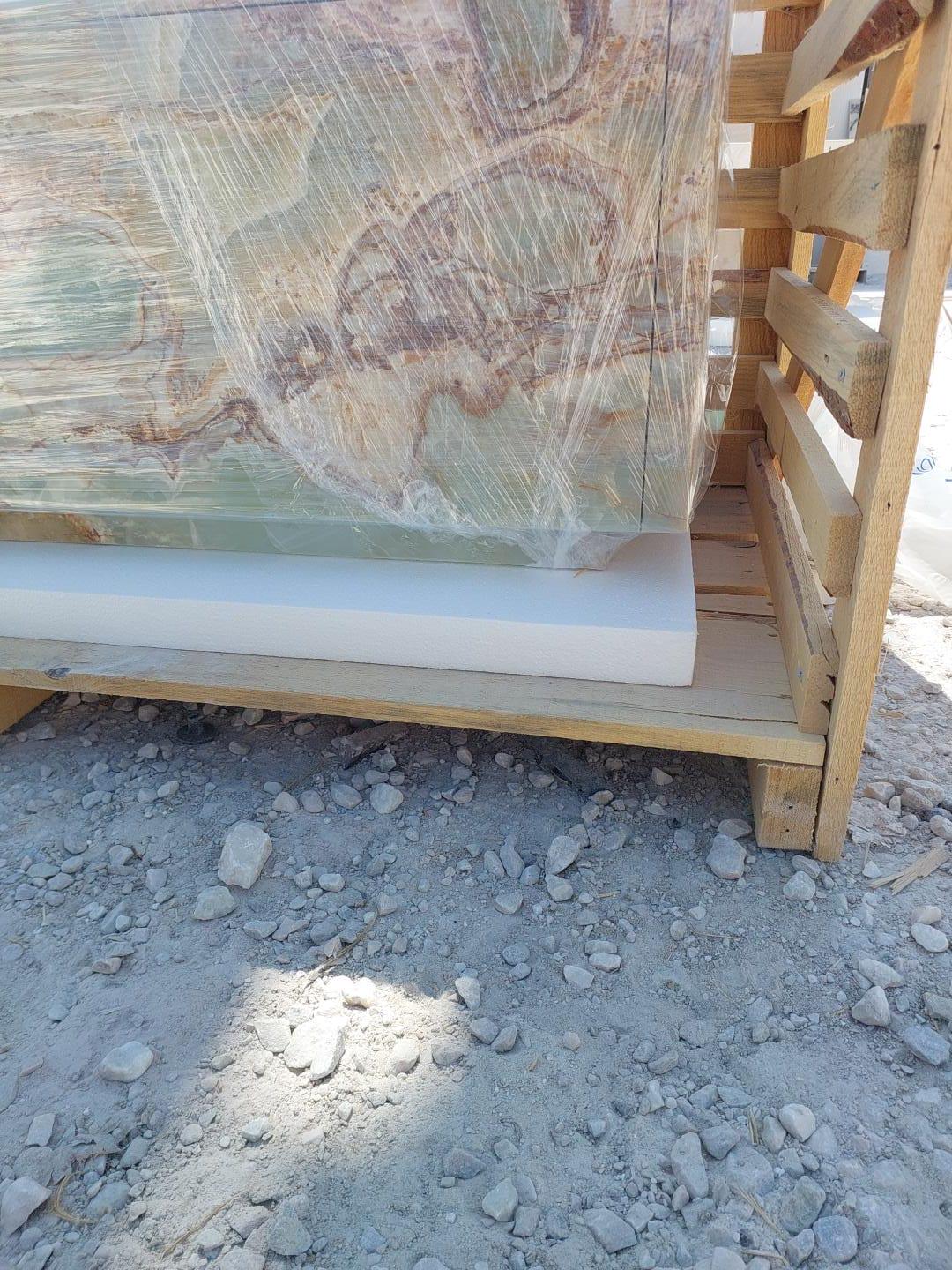 Green Onyx Floating TV Console