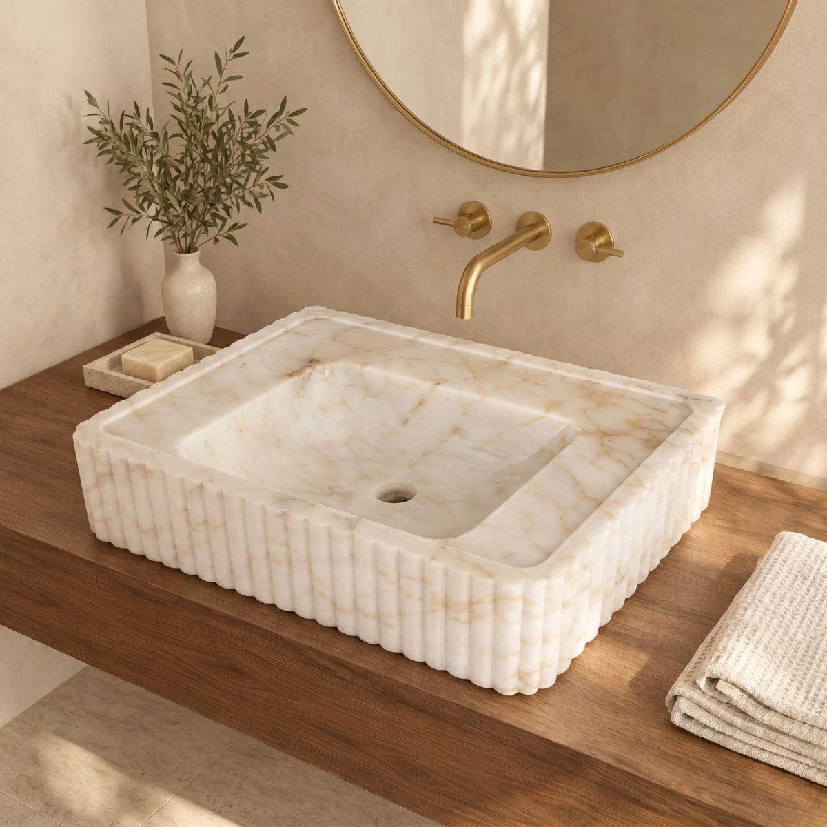 کنسول روشویی دیواری شیاردار کالاکاتا گلد